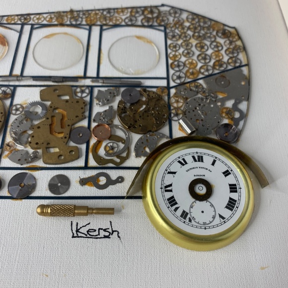 L Kersh of London Signed Horological Collage Rolls Royce Phantom 1909 - Framed - Picture 6 of 12